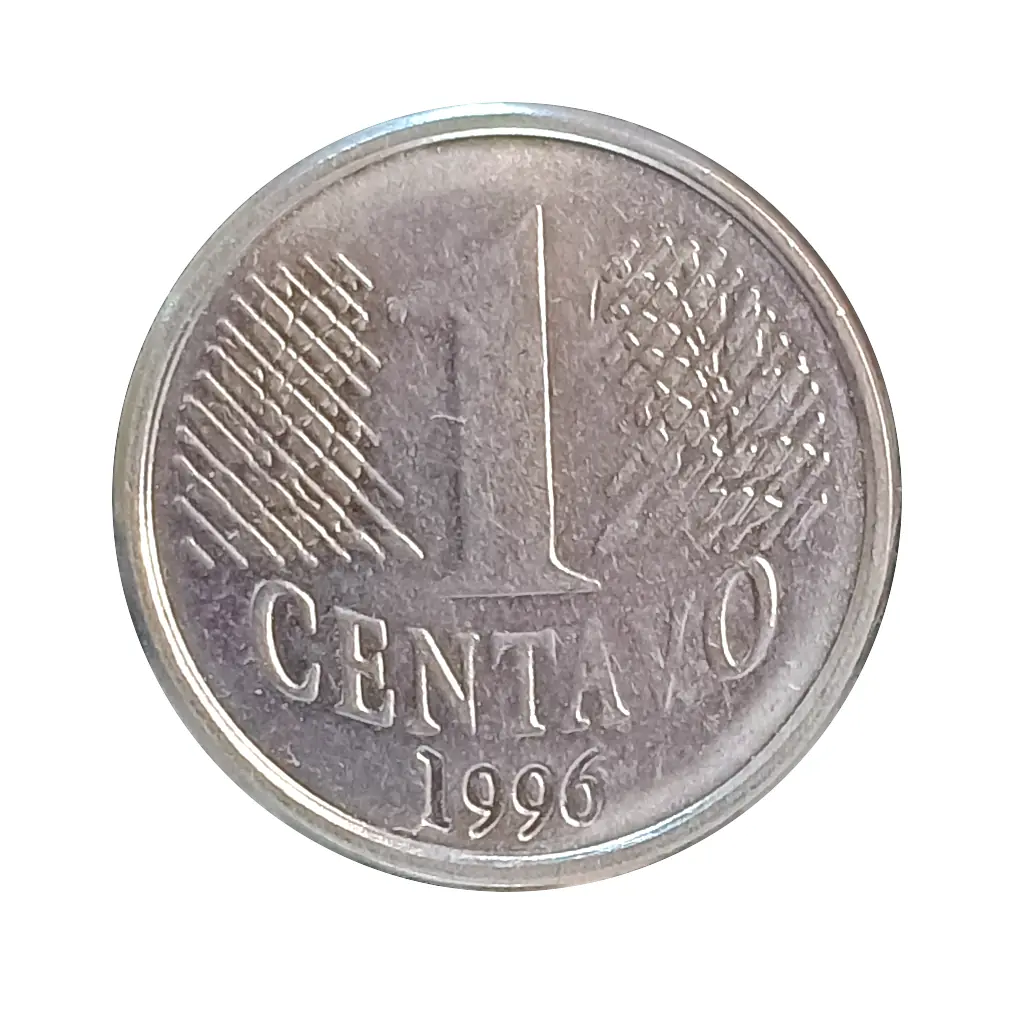 Moeda 1 Centavo 1996 Com Erro DATA VAZADA DUPLA (Rebatida) – Soberba – KM# 631. - Foto 6