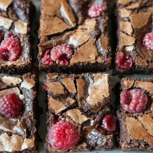 Himbeer-gefüllte Brownies
