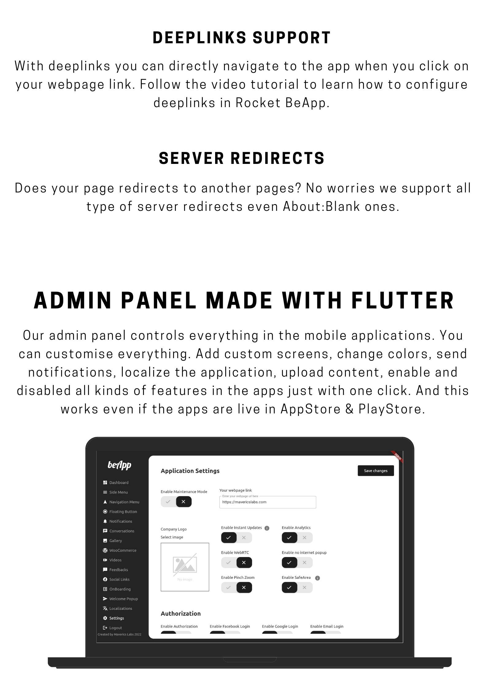 Rocket BeApp MINI - Flutter Web Converter