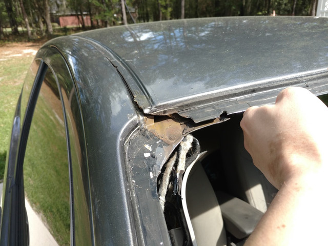 broke roof