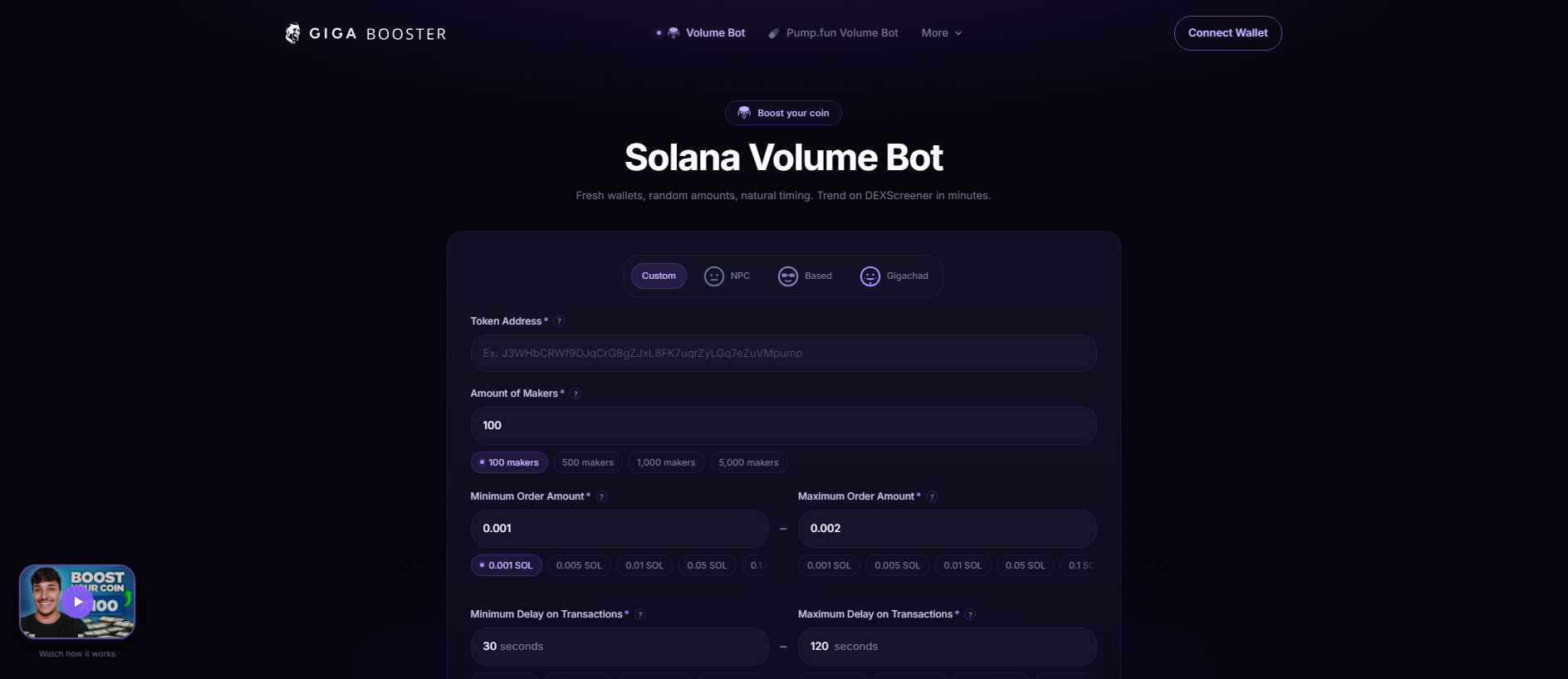 لقطة محفوظة لـ gigabooster.io