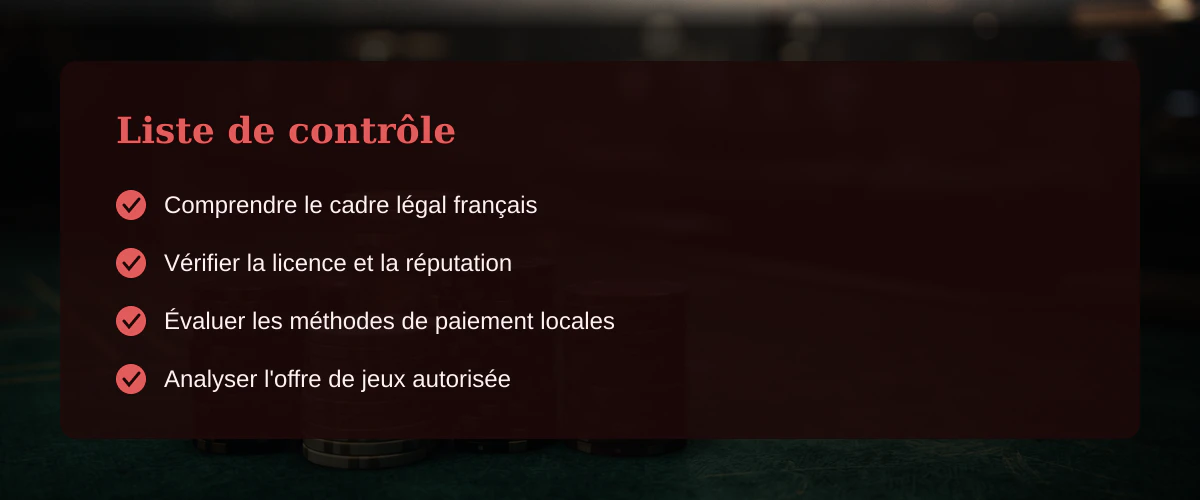 Repérer un casino francais en ligne fiable depuis le comptoir — Liste de contrôle