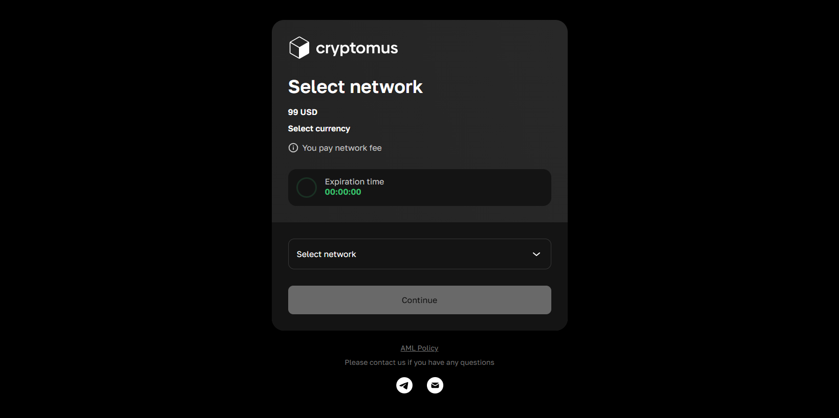 Screenshot of cryptomus.casa