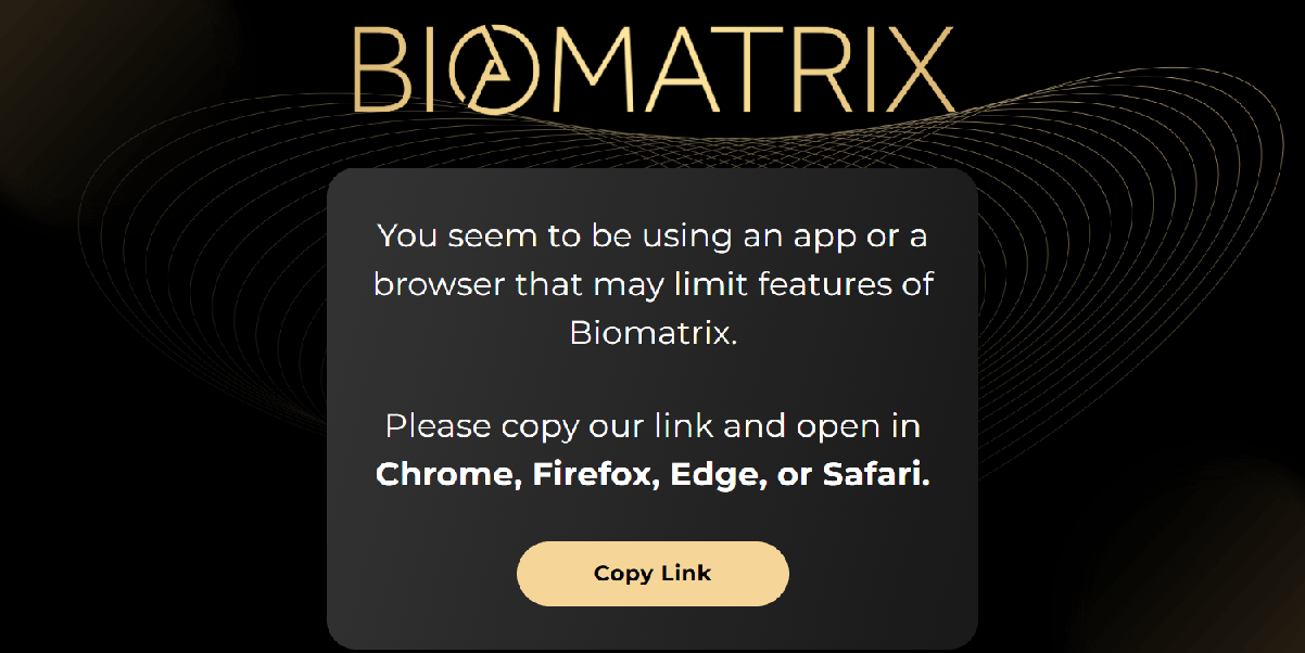Stored capture of app.biomatrix.ai