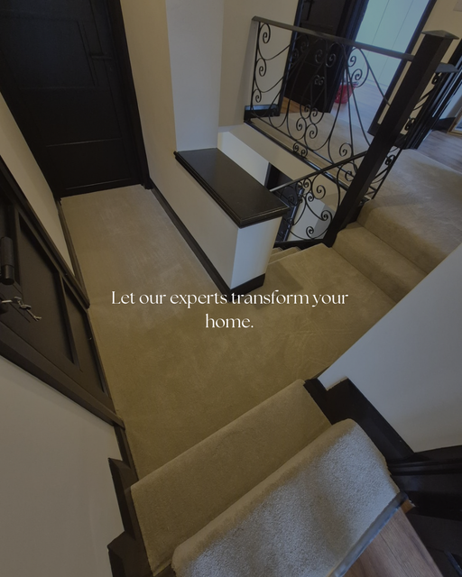 Carpeted stairs and hallway