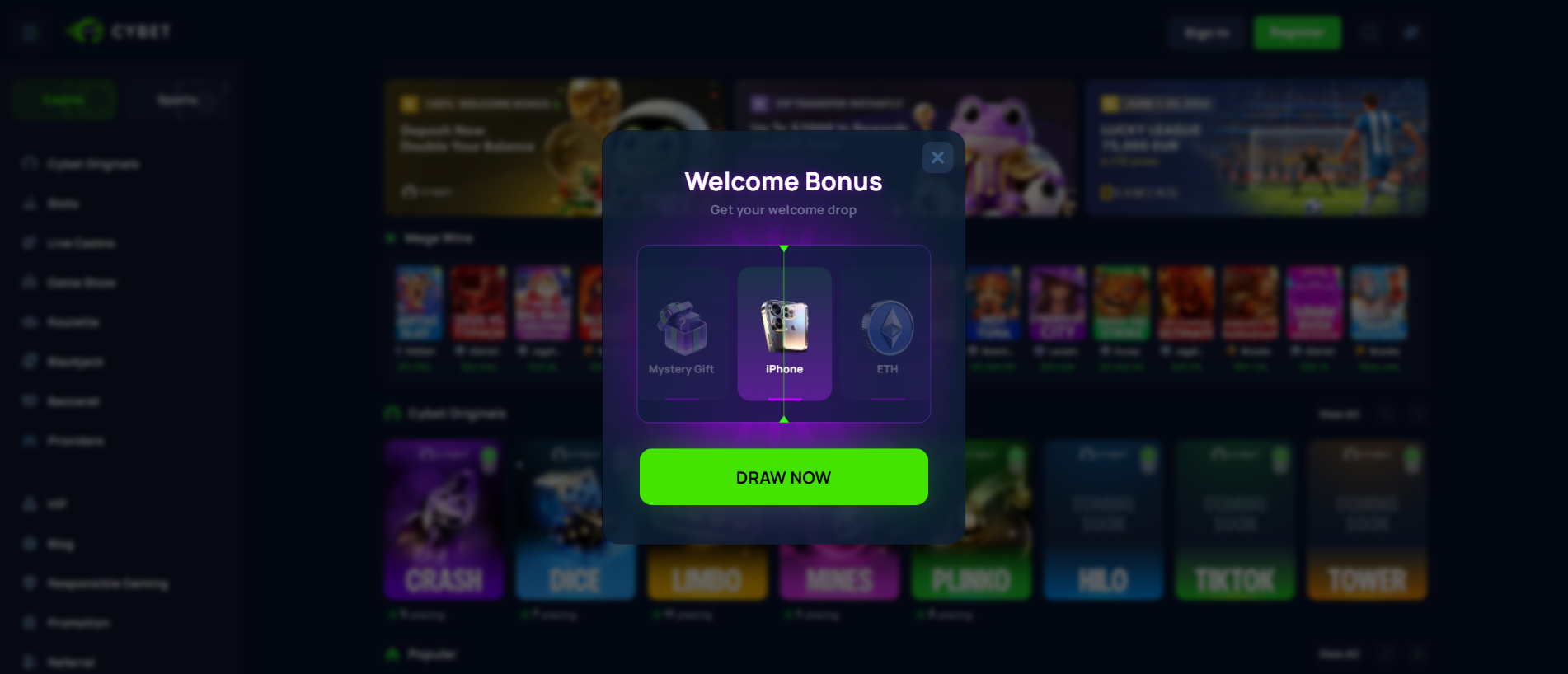 Screenshot of cybet.com