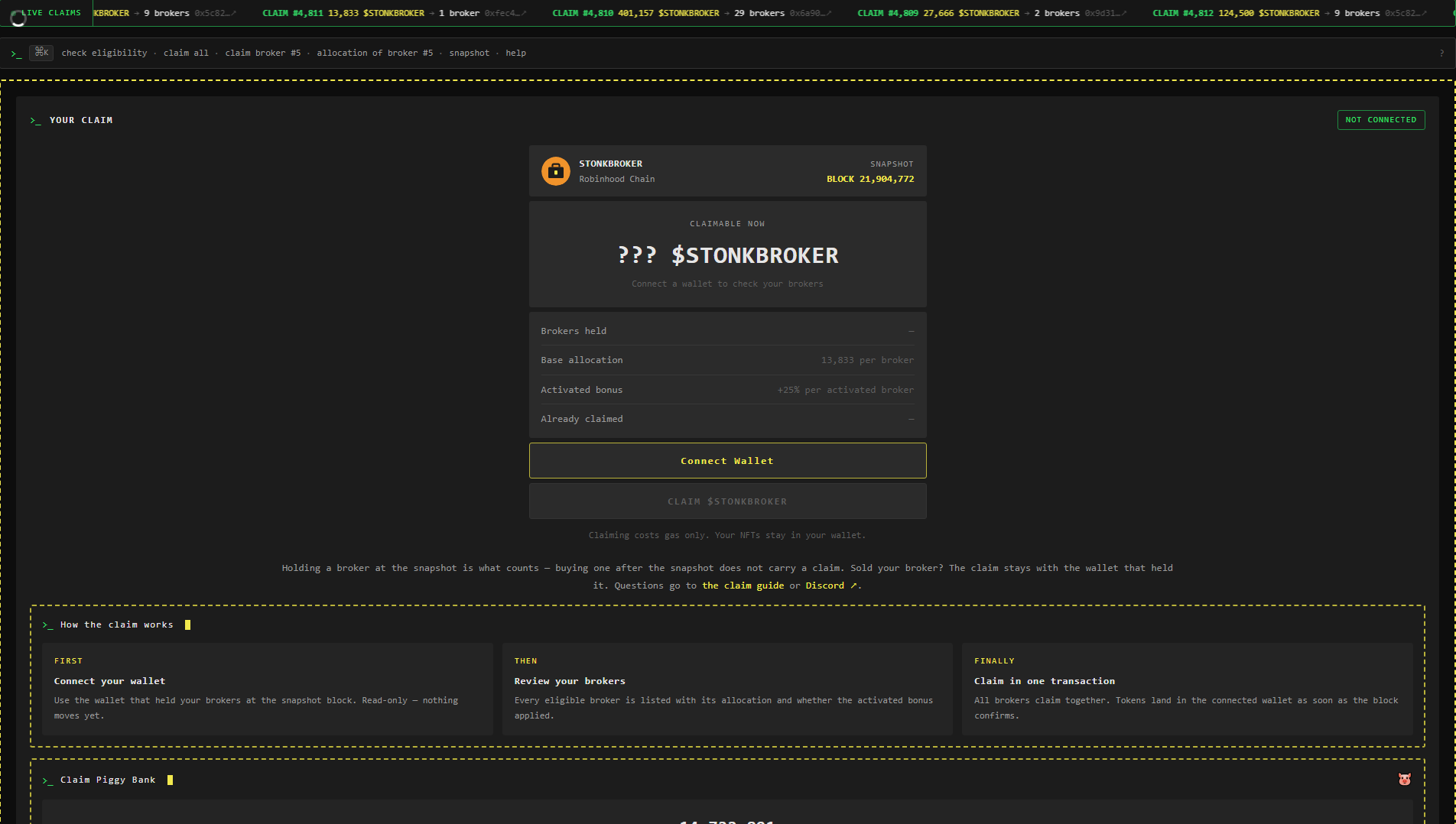 Stored capture of claimstonkbrokers.com