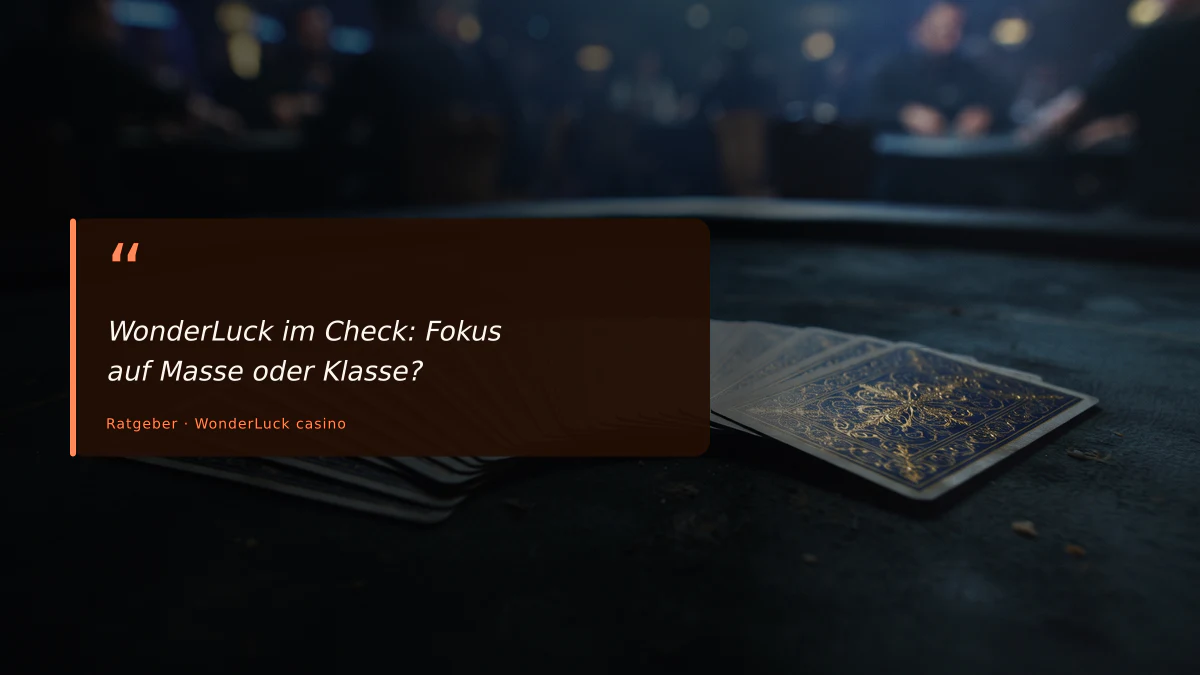 WonderLuck im Check: Fokus auf Masse oder Klasse?