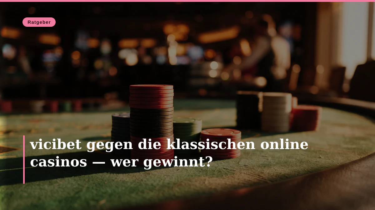vicibet gegen die klassischen online casinos — wer gewinnt?
