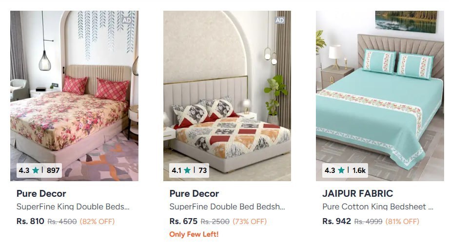 Jaipuri Bedsheets At – Huge Discount Get 80% OFF Today