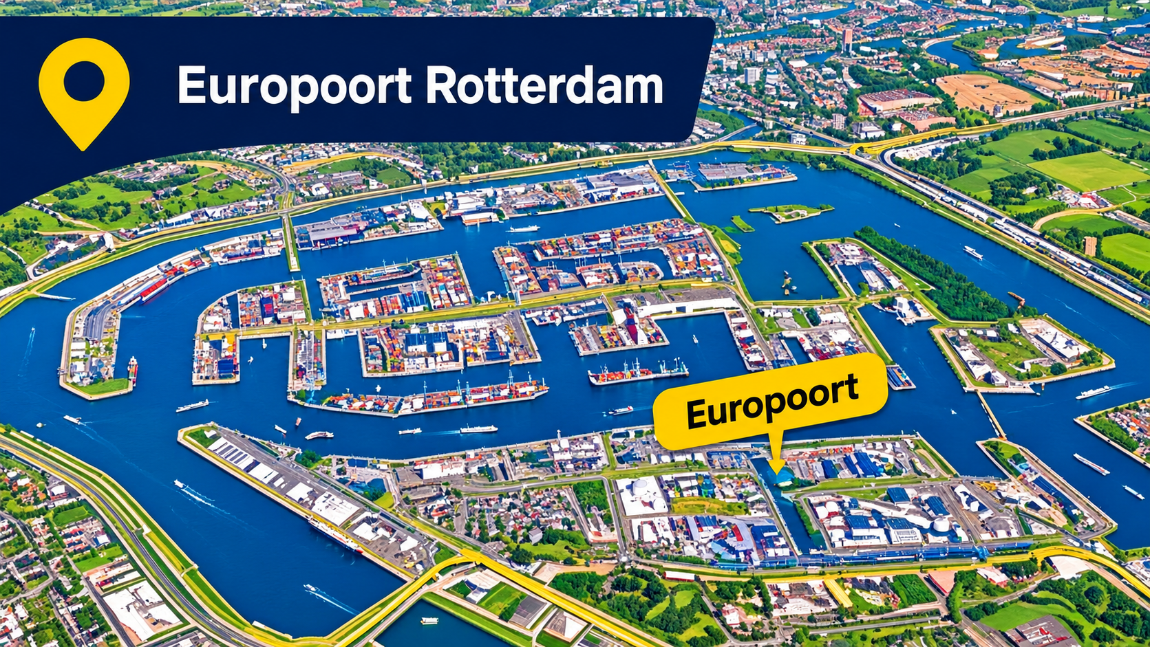 Kaart van Europort Rotterdam