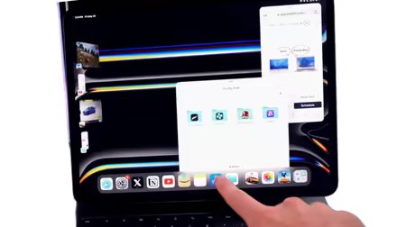 iPad Pro M4でタッチ操作している。マルチタスク。