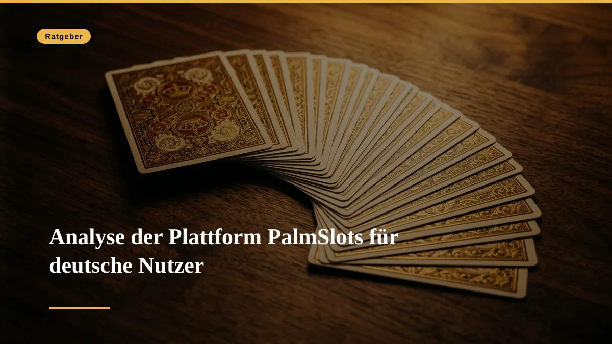 Analyse der Plattform PalmSlots für deutsche Nutzer