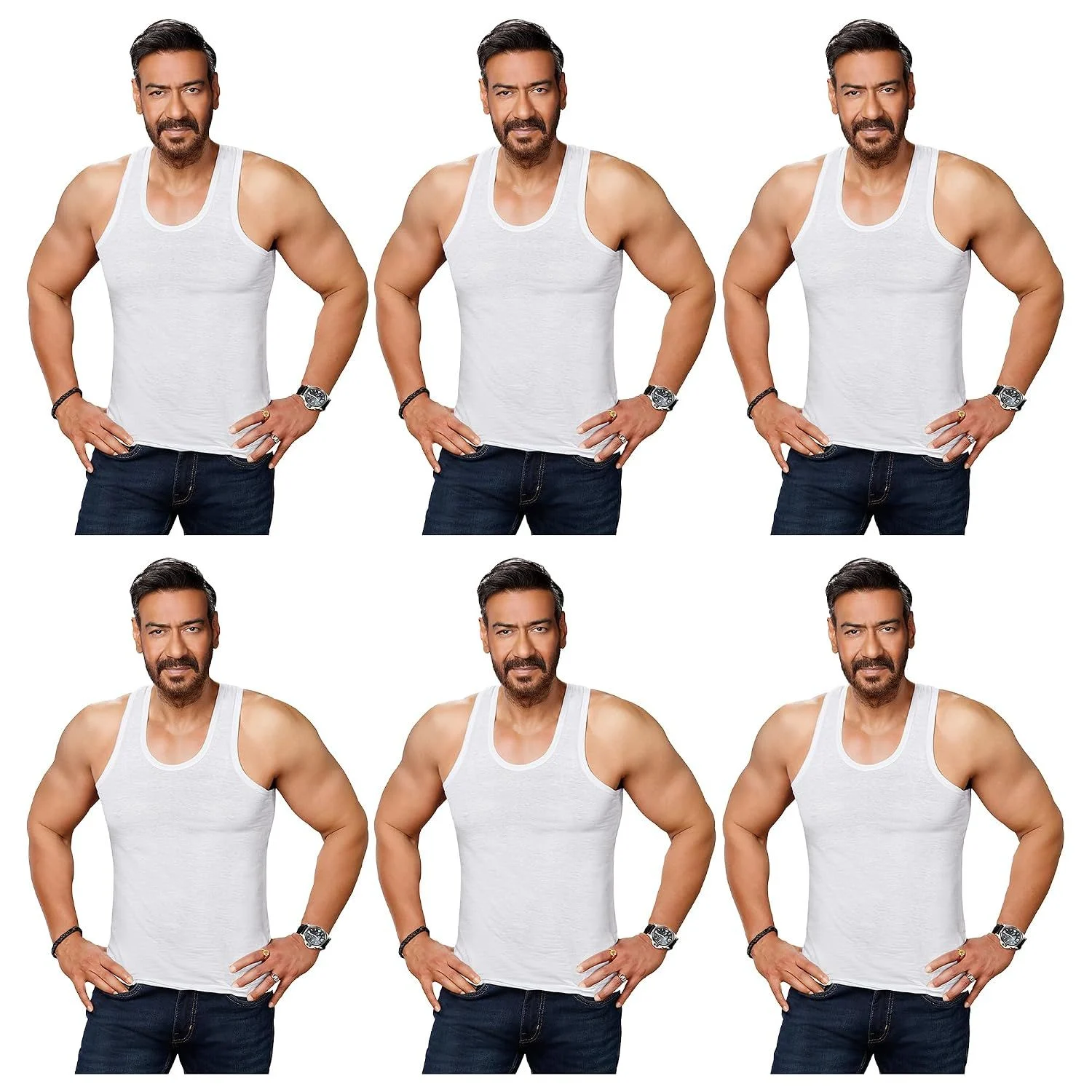 Amul Comfy Men’s Vest | 100% Cotton Single Jersey Fabric | U Neck Sleeveless Innerwear(Pack of 6)