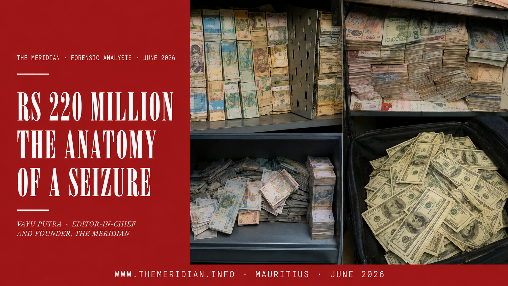 Rs 220 million cash seizure Mauritius 2015 Ramgoolam FIAMLA forensic analysis The Meridian