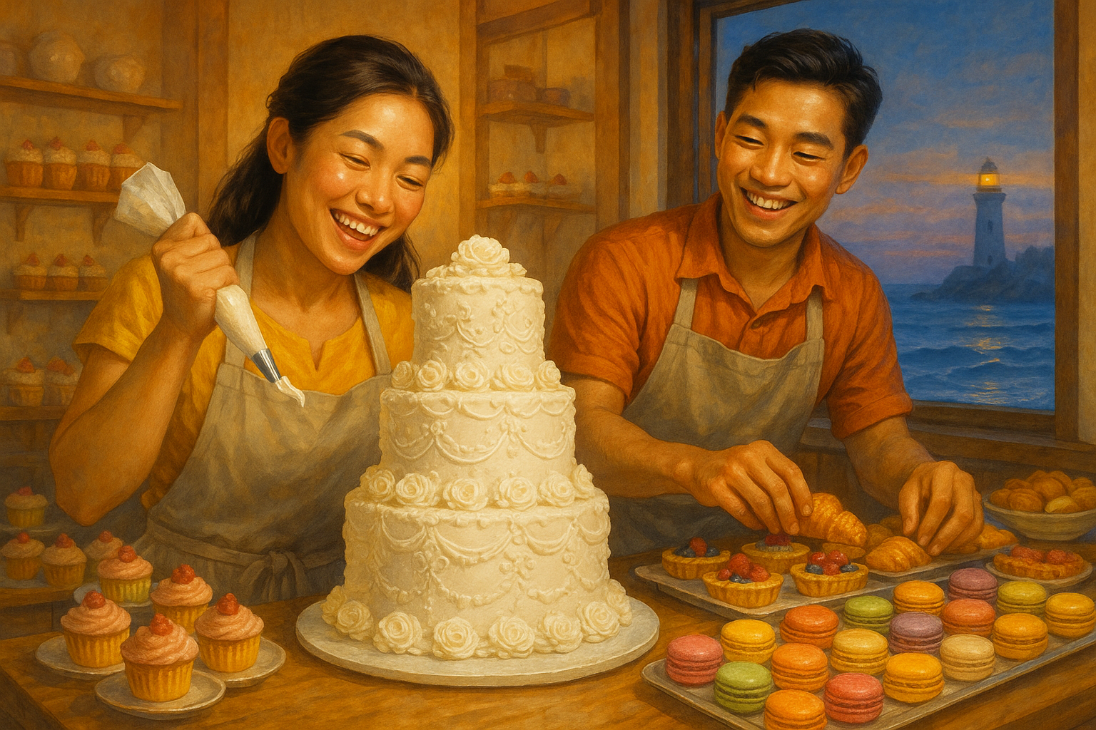 Gen Z couple Kai Yang Chan and JiaYi Zhuo with their successful cake business in Singapore
