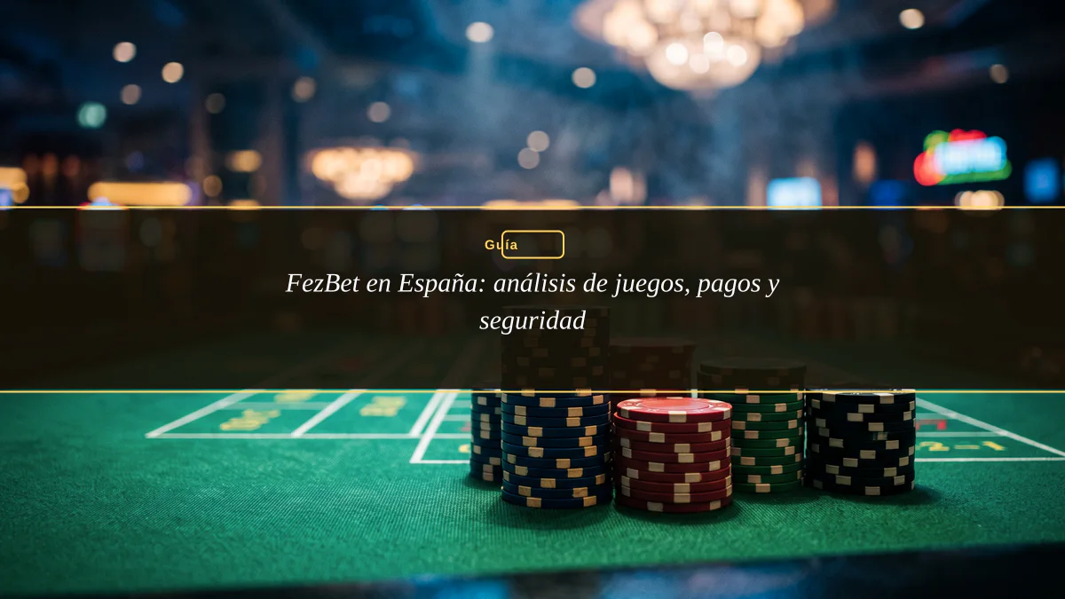 FezBet en España: análisis de juegos, pagos y seguridad