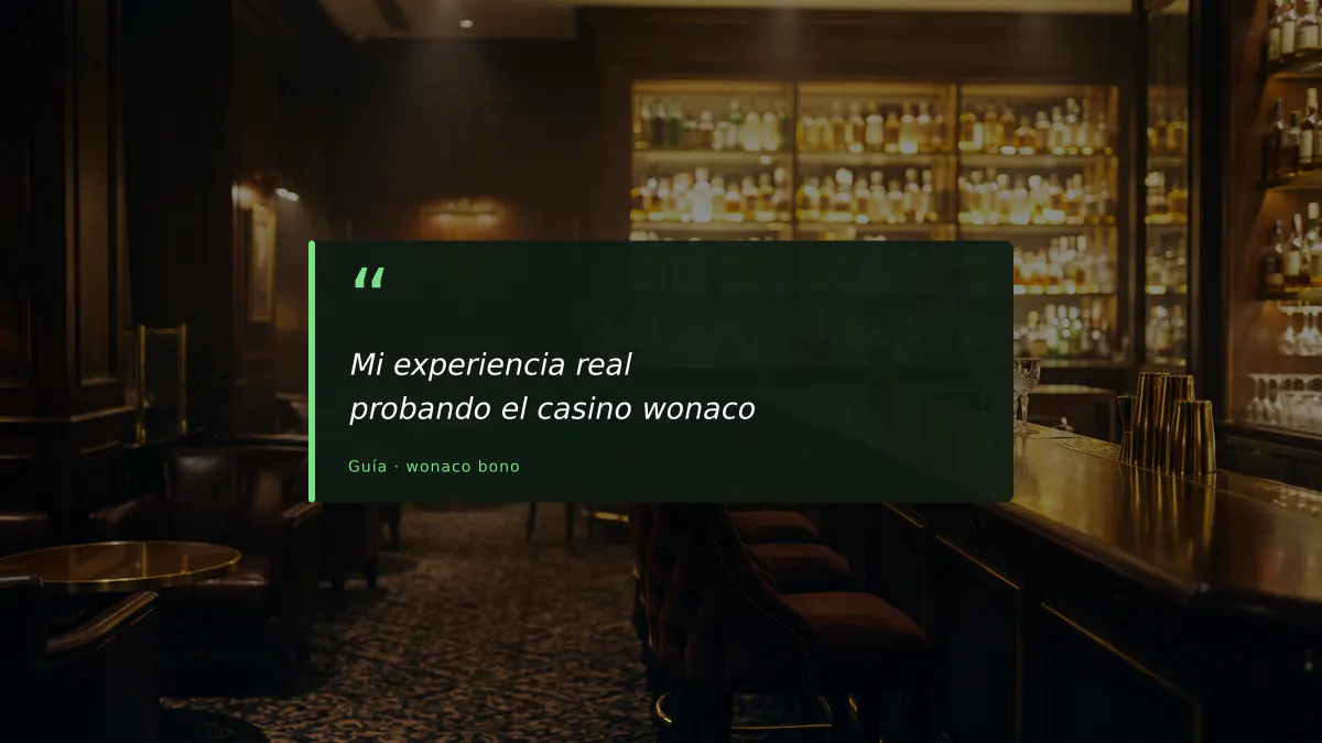 Mi experiencia real probando el casino wonaco