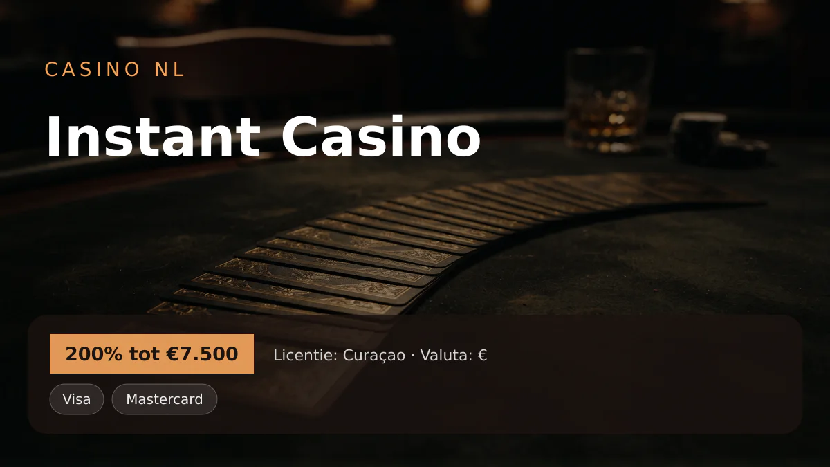 Instant Casino — welkomstbonus 200% tot €7.500 + 25 FS, betalingen: Visa, Mastercard, Sofort, Giropay, Pix