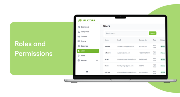 Playora - Multi-Sport Ground & Court Booking Mobile App with Laravel Admin