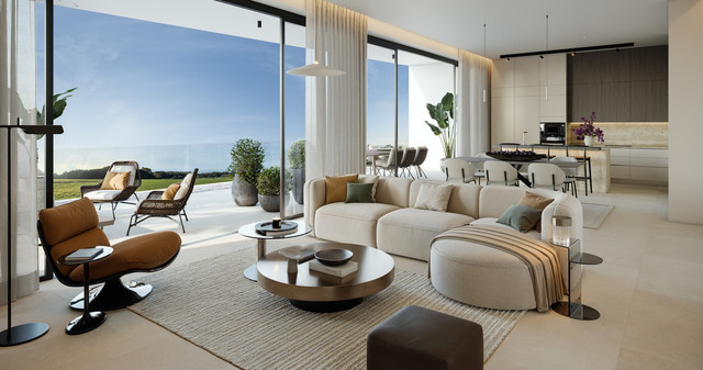 Modern luxury villas surrounded by greenery at Limassol Greens, Cyprus — award-winning development recognised by Destinations by LeadingRE for Best New Development Launch, ideal for international real estate investors.