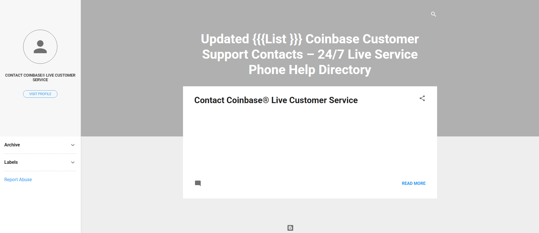Stored capture of coinbase-customer-supportusa.blogspot.com