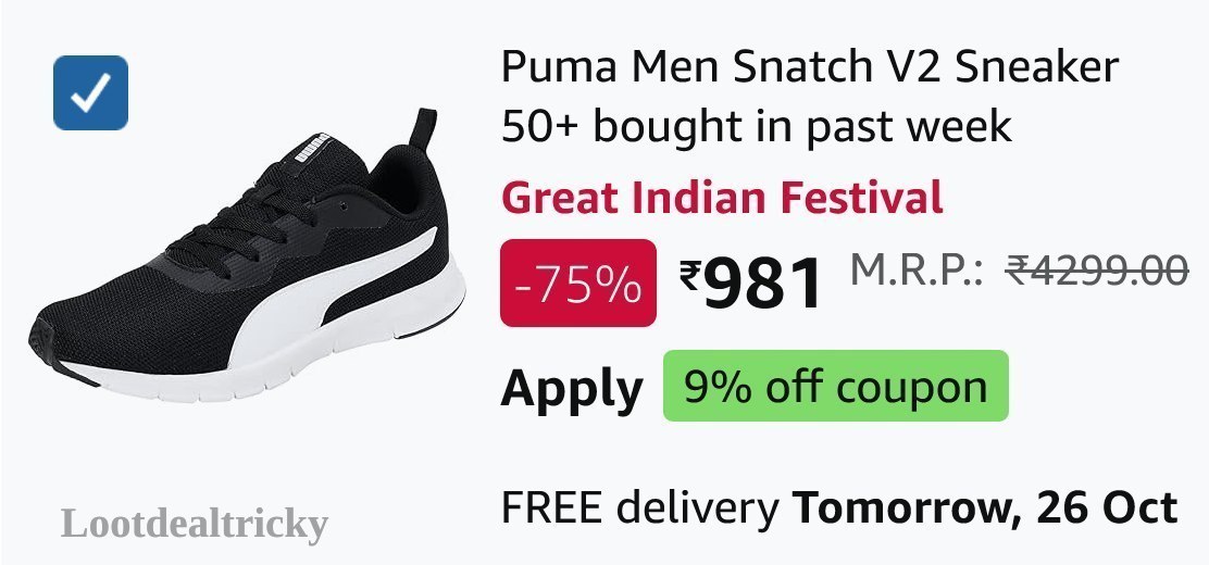 Puma Men Snatch – Just ₹98 | Best Deal