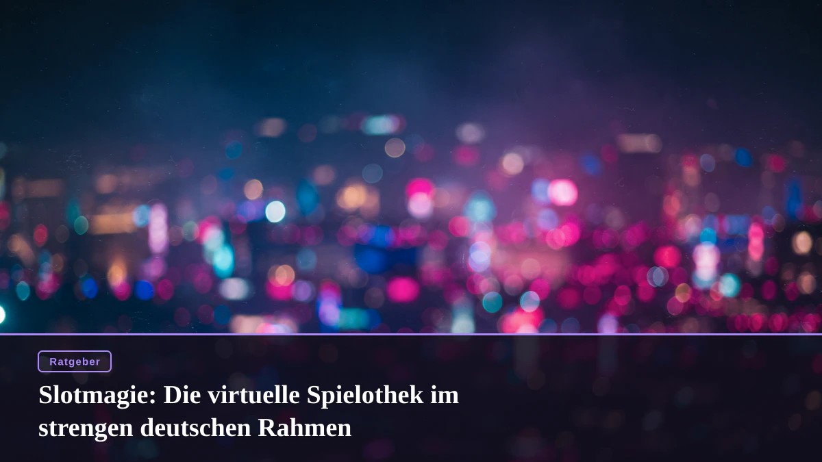 Slotmagie: Die virtuelle Spielothek im strengen deutschen Rahmen