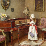 George Goodwin Kilburne Piano practice