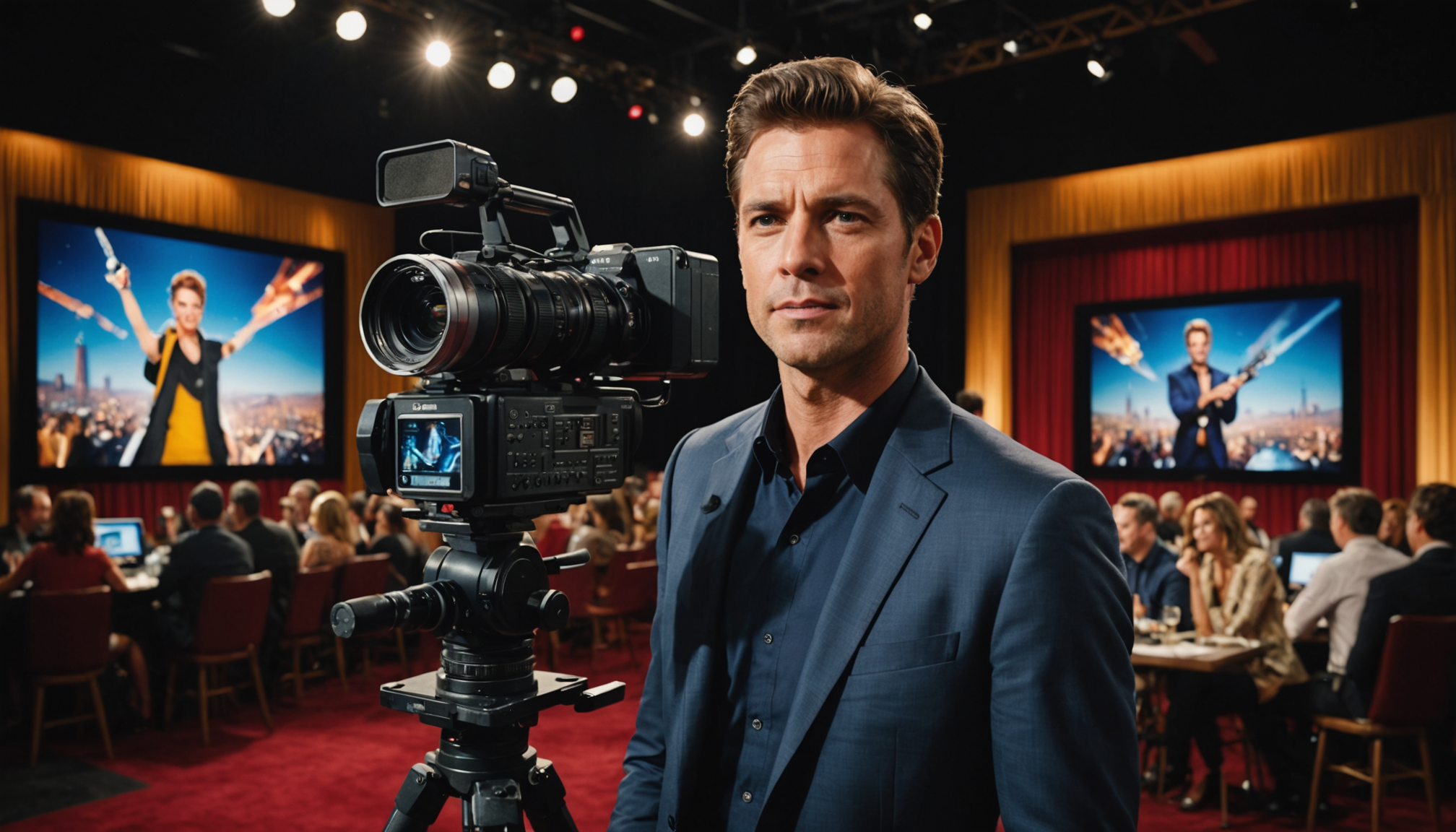 Talent in Innovative Hollywood Film Premiere Scene