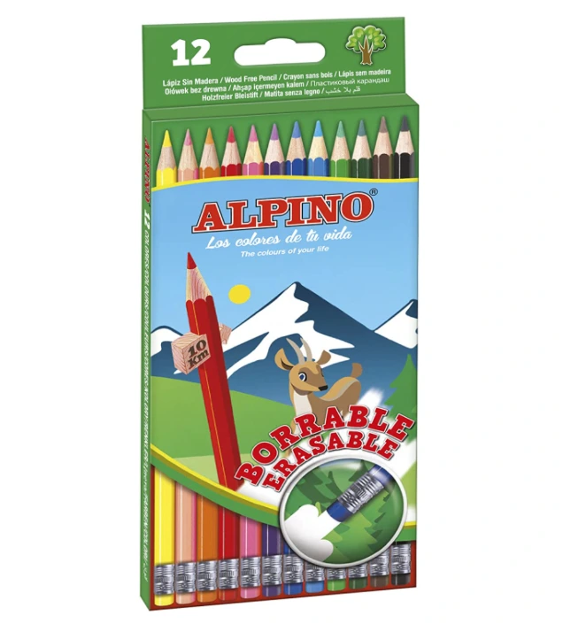 12 lápices de colores Alpino Borrable por 1,37€ ¡¡40% de descuento!!