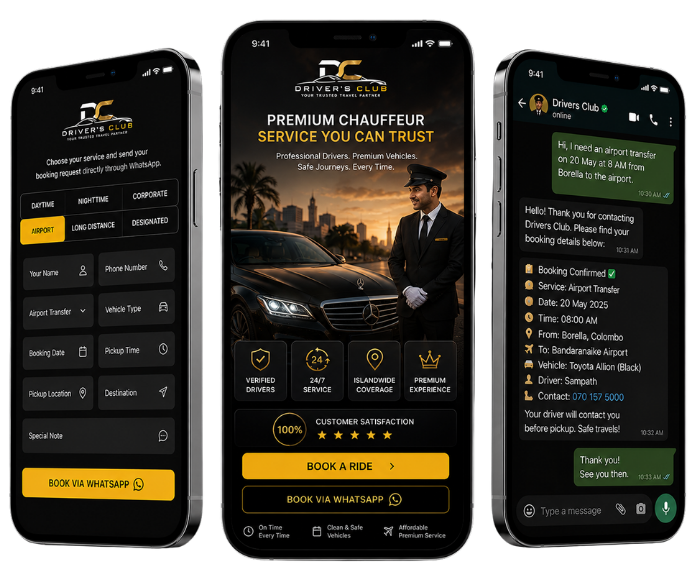 Drivers Club online booking
