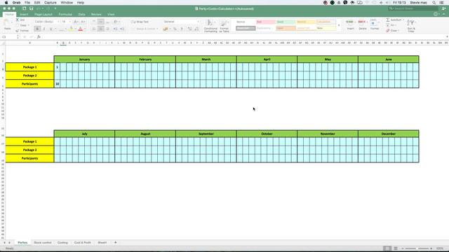 Parties tab