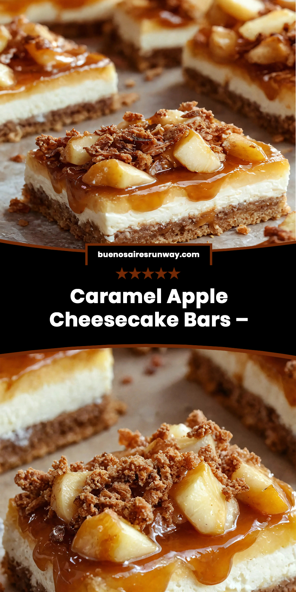 Caramel Apple Cheesecake Bars – Indulgent Dessert