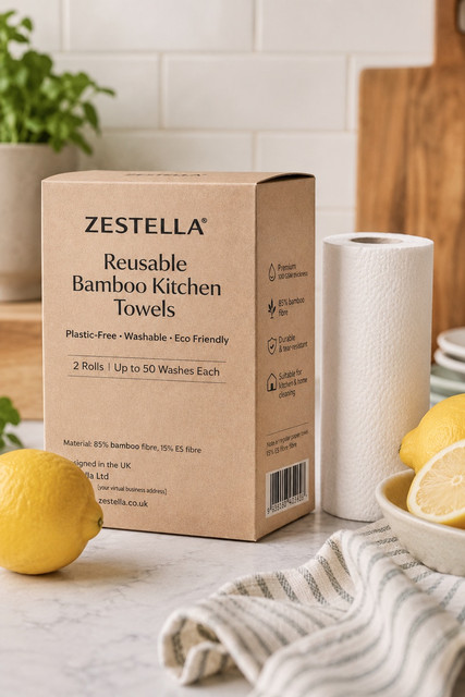 Zestella reusable bamboo kitchen towels