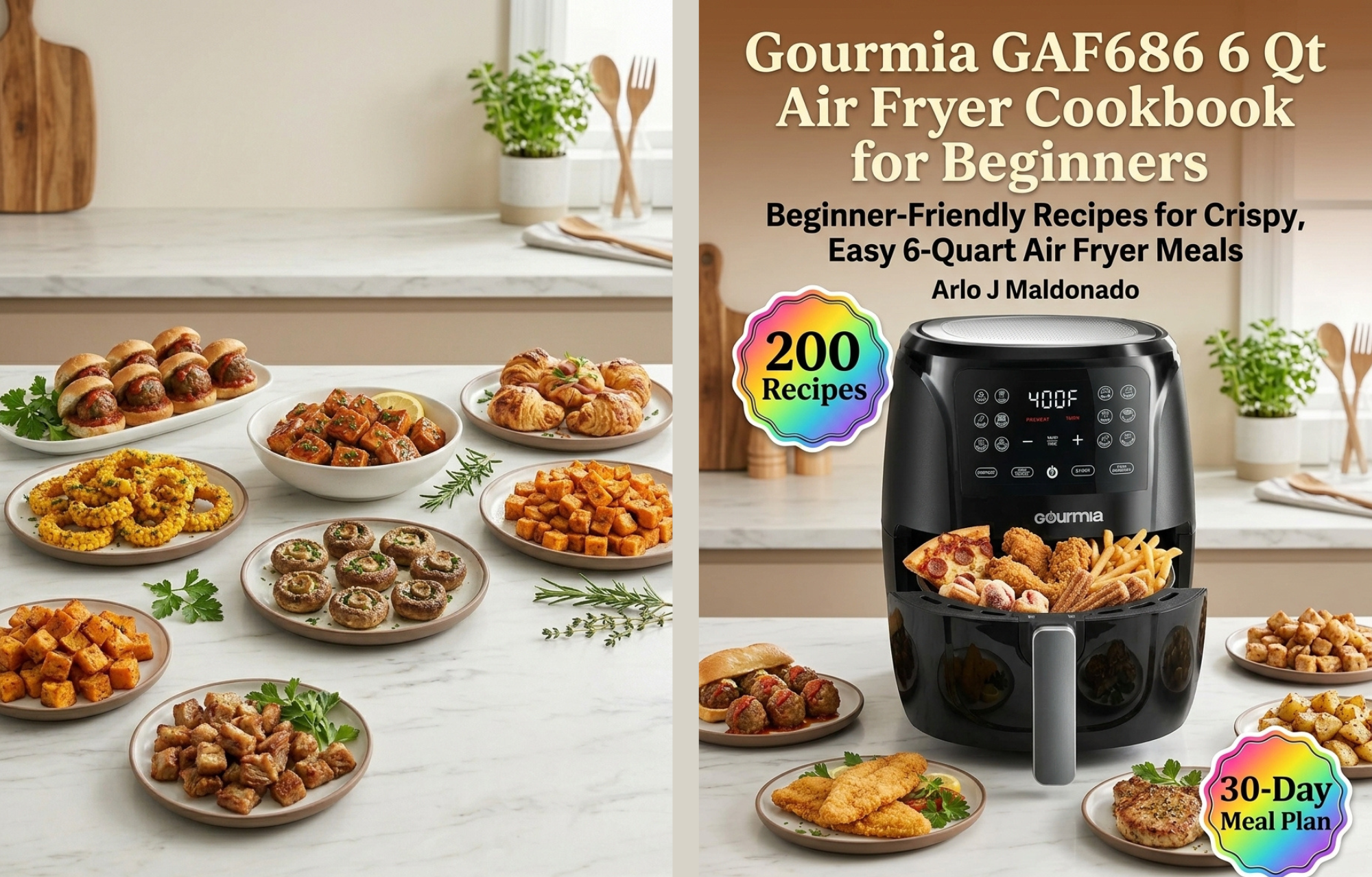 Gourmia GAF686 6 Qt Air Fryer Cookbook for Beginners cover