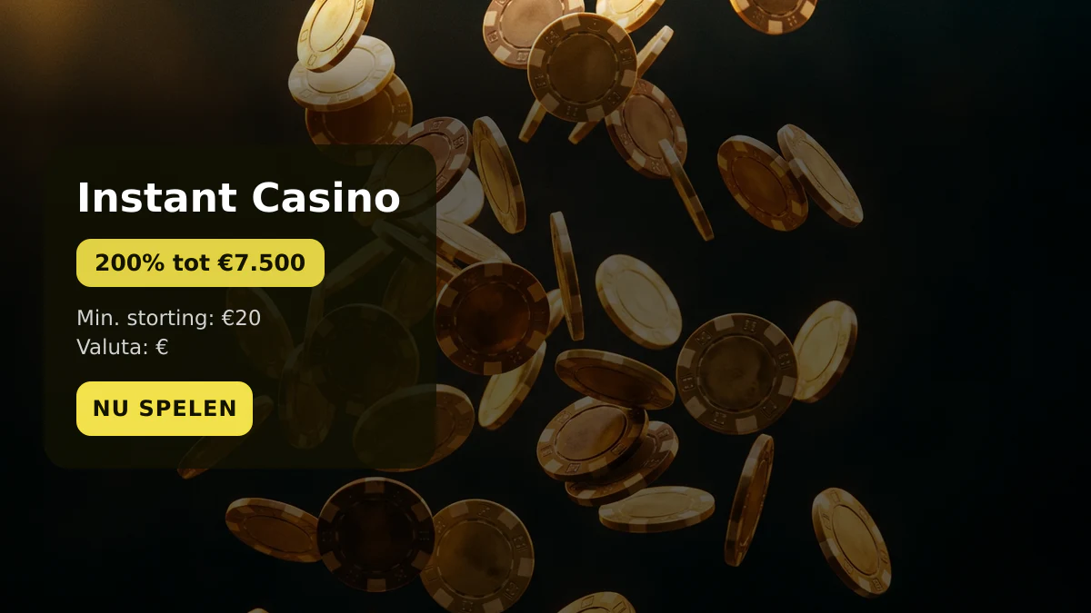 Instant Casino — welkomstbonus 200% tot €7.500 + 25 FS, betalingen: Visa, Mastercard, Sofort, Giropay, Pix