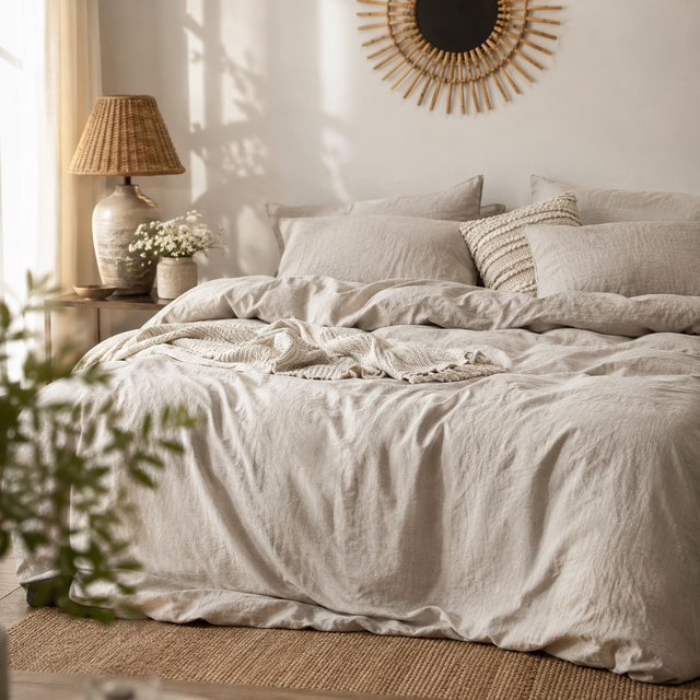 MooMee Washed Cotton Duvet Cover Set