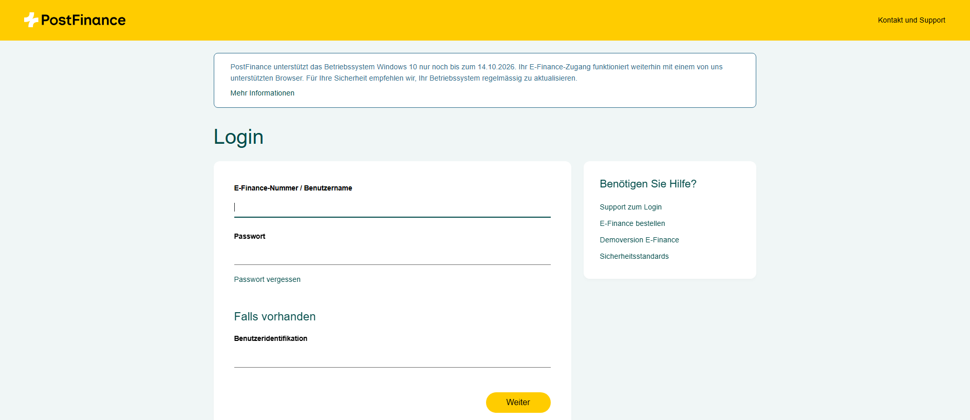 Stored capture of postfinance.ch-notfallhilfe.com