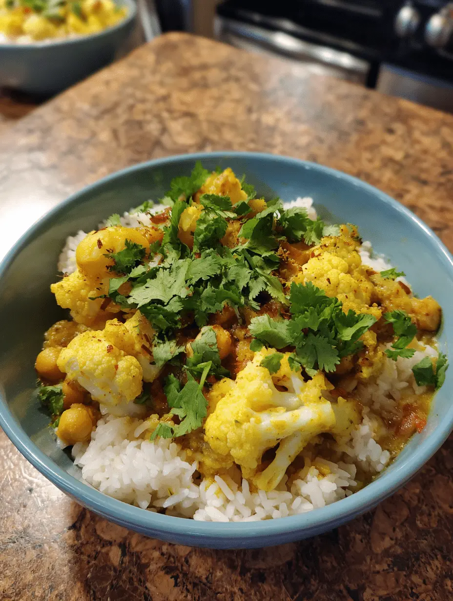 Cauliflower Chickpea Curry Recipe