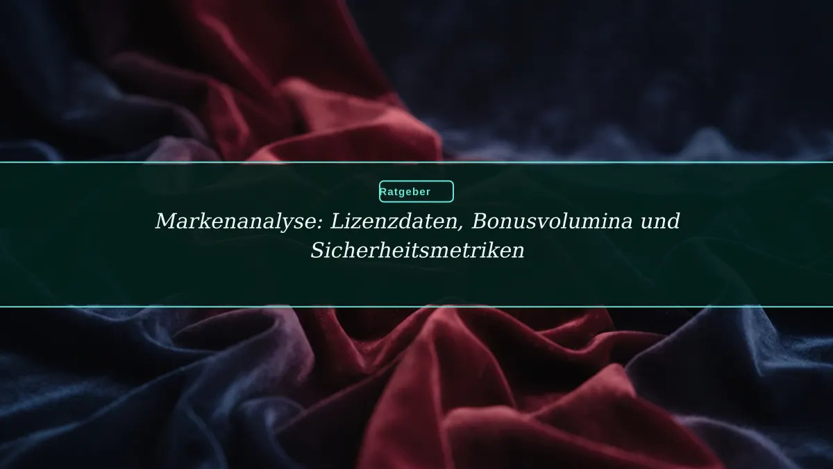 Markenanalyse: Lizenzdaten, Bonusvolumina und Sicherheitsmetriken