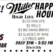 Big Swing Covid Paper Menu