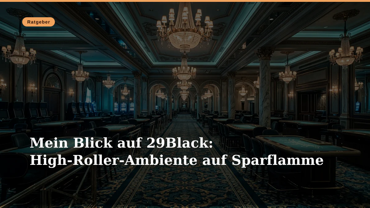 Mein Blick auf 29Black: High-Roller-Ambiente auf Sparflamme