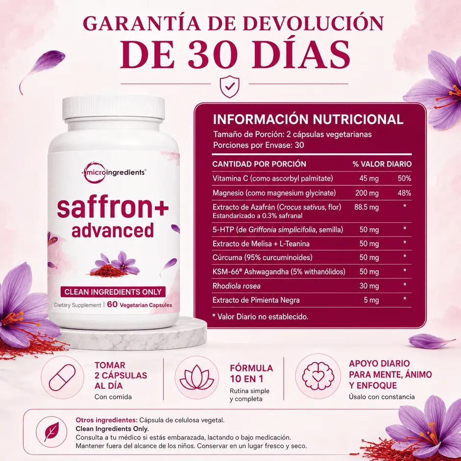 Tabla nutricional Glute y Glow