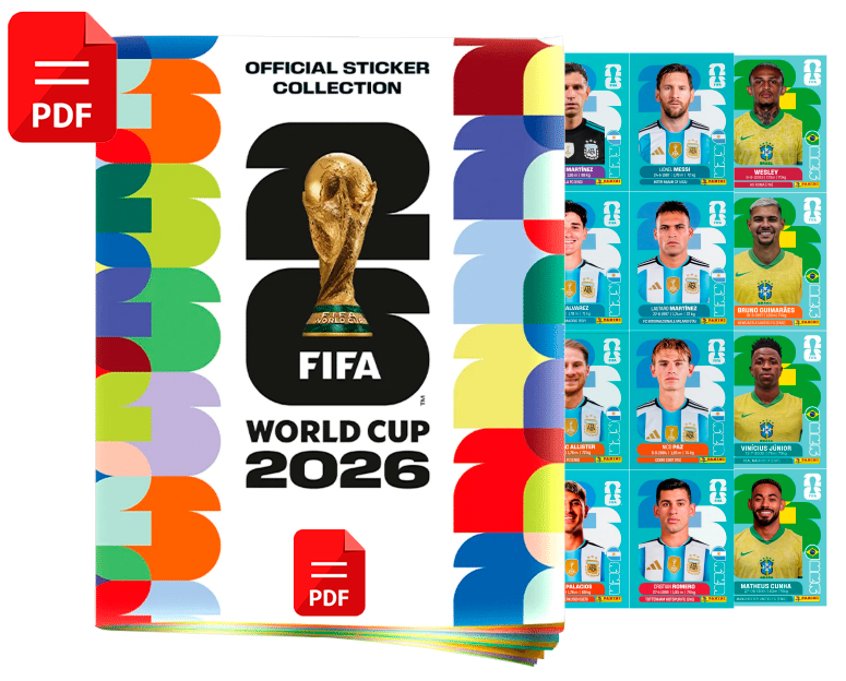 Pack +900 Figurinhas Copa do Mundo 2026 em PDF