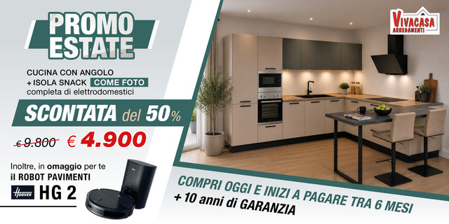 Cucina con angolo e isola snack come foto scontata del 50% Vivacasa Arredamenti