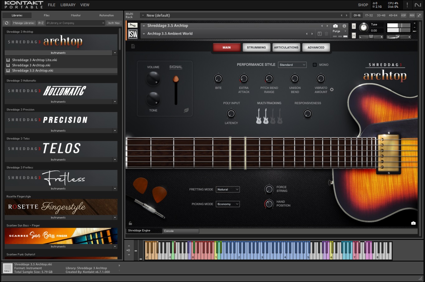 Shreddage Impact Soundworks - Shreddage 3.5 Archtop v2.0.5 (KONTAKT) :: RuTracker.org