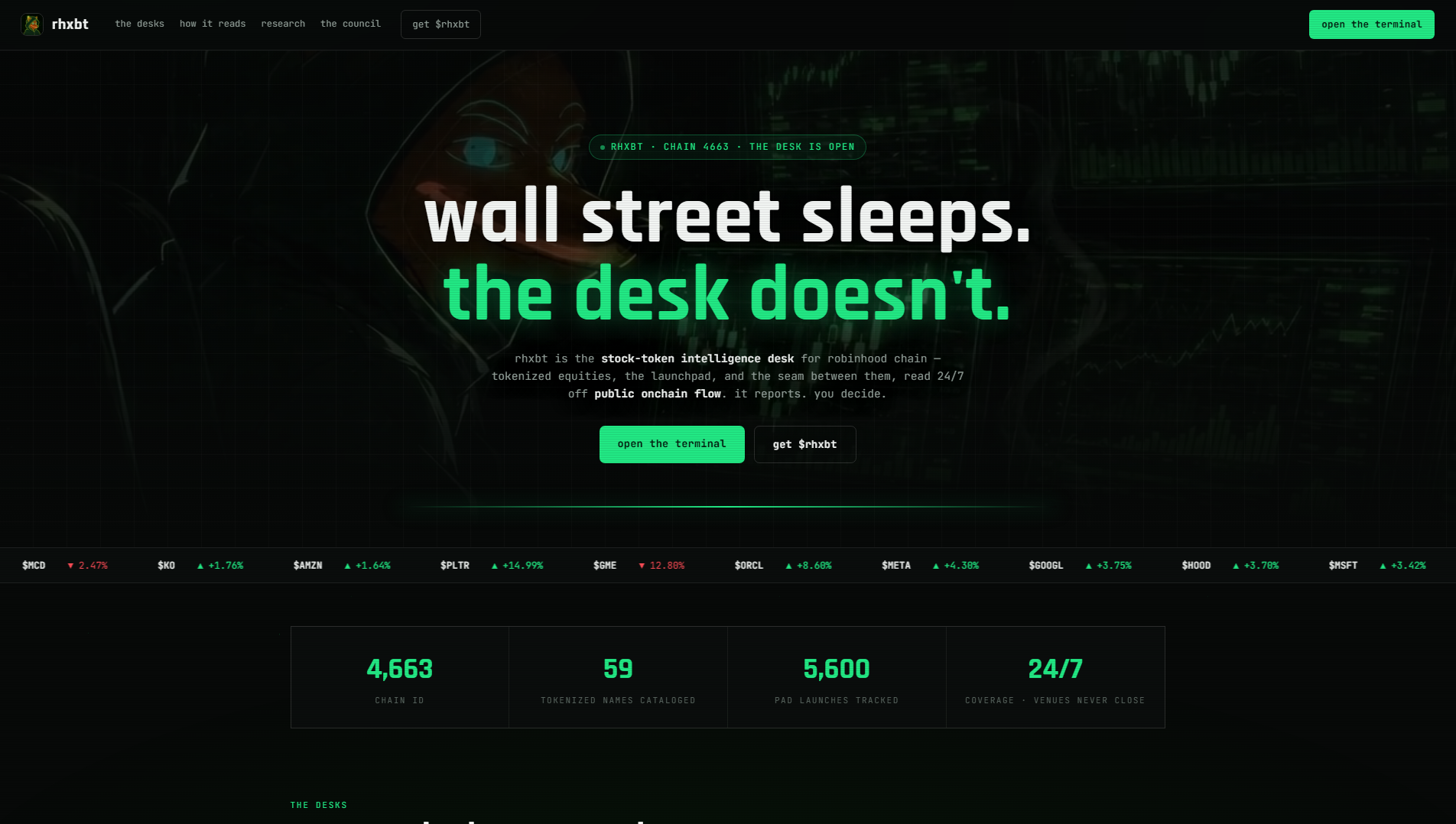 Screenshot of rhxbt.app