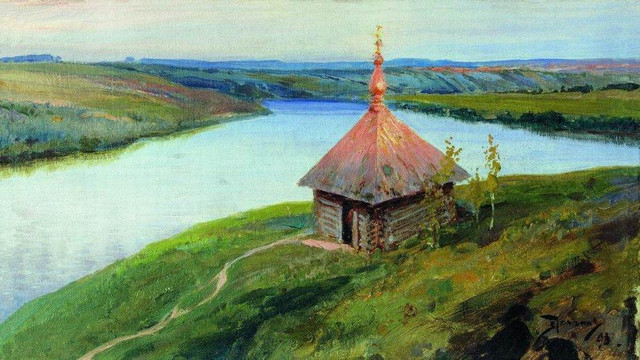 Часовня на берегу Оки 1893
