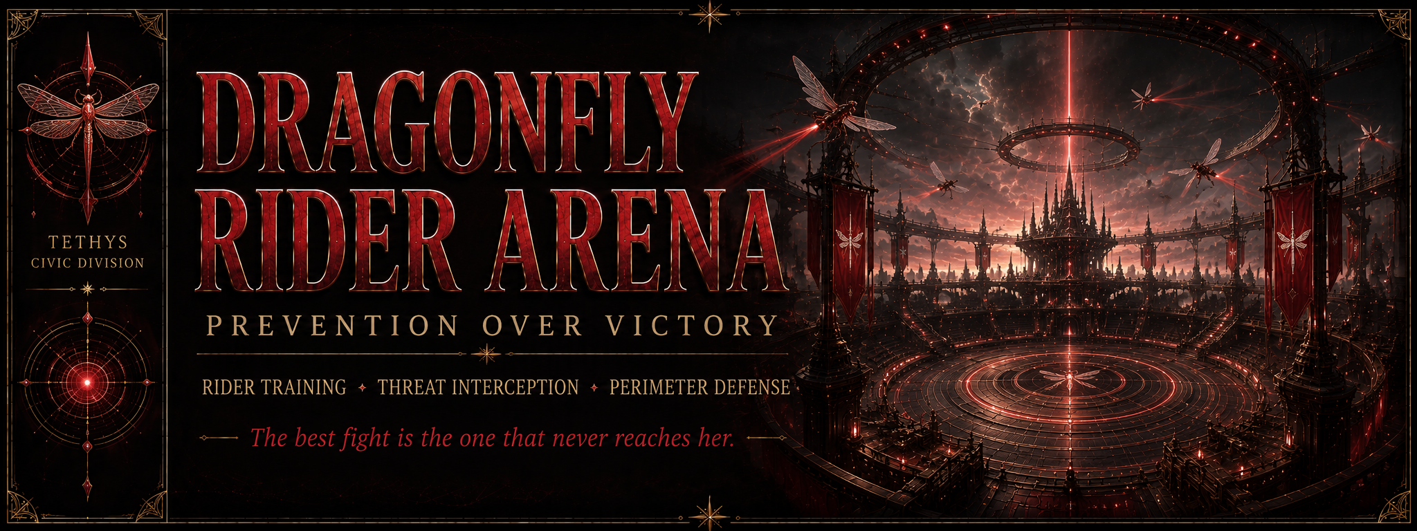 Dragonfly Rider Arena banner